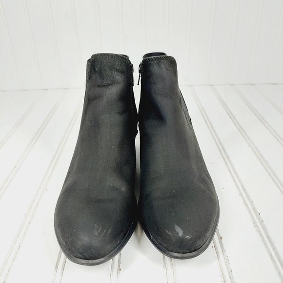 Steve Madden Rozamare Black Leather Slip On Elastic Gore Ankle Boots E451 - Picture 3 of 13